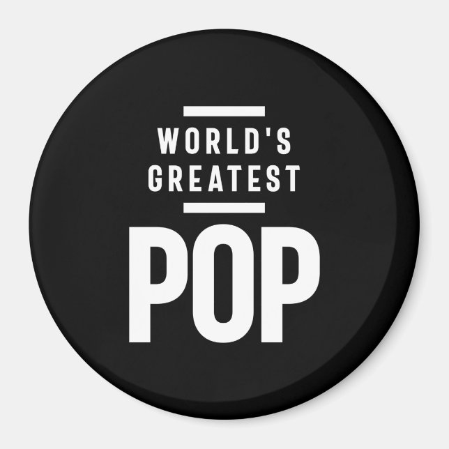 Världsmästare Pop | Far Grandpa Gift Magnet (Framsidan)