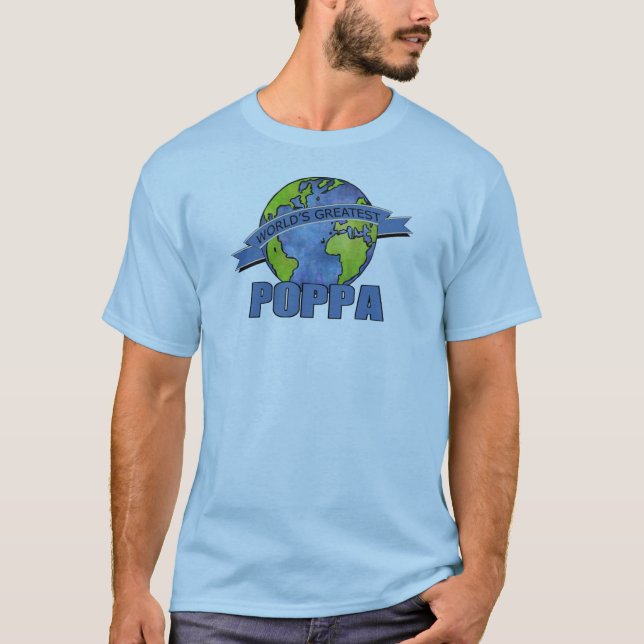 Världsmästare Poppa Tee Shirt (Framsida)