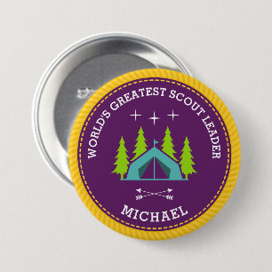 världsmästare scout Leader 7,5 cm Round Badge Knapp