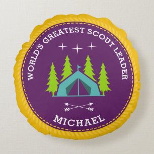 Världsmästare Scout Leader Rund Kudde