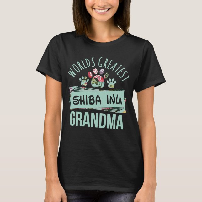 Världsmästare Shiba Inu Grandma AldriShiba Inu T Shirt (Framsida)