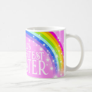 Världsmästare SISTER-regnbåge ljusare rosa mugg