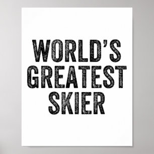 Världsmästare Skier Skiing Ski Snowboard Snowbo Poster