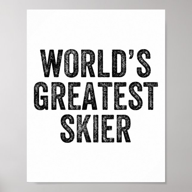 Världsmästare Skier Skiing Ski Snowboard Snowbo Poster (Framsidan)