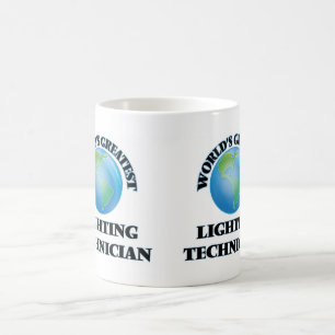 Världsmästare som tänder teknikeren kaffemugg