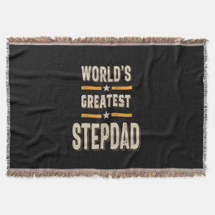 Världsmästare Step-Pappa Funny Stepfather Gift Filt