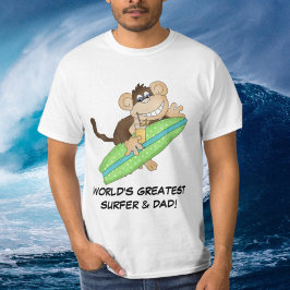Världsmästare Surfer och Pappa t-shirt