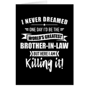 Världsmästare svåger från svärsyster hälsningskort