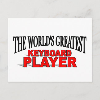 Världsmästare Tangentbord Player Vykort