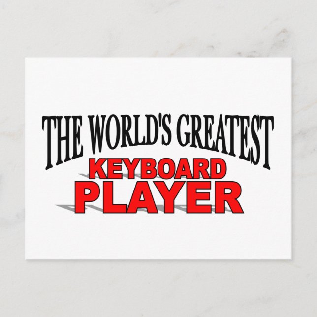 Världsmästare Tangentbord Player Vykort (Framsida)
