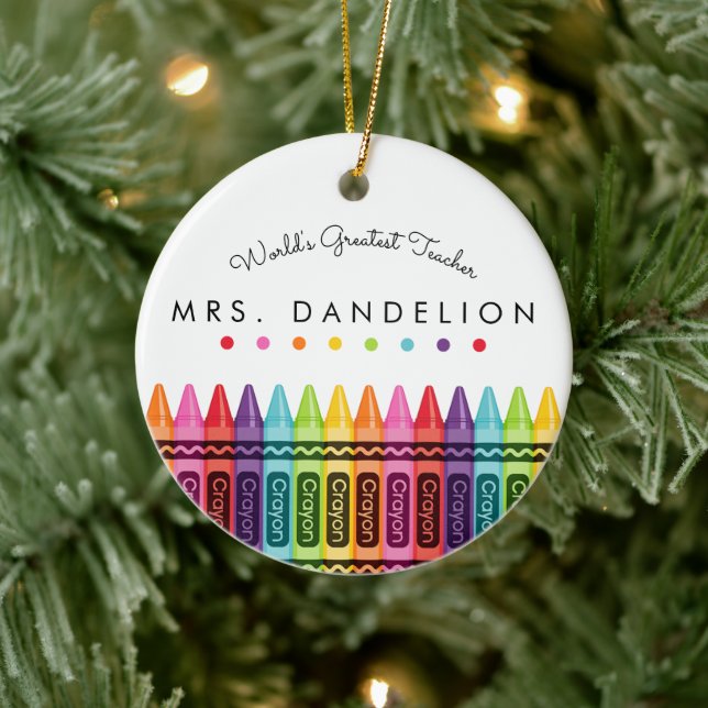 VÄRLDSMÄSTARE TEACHER Elementary Teacher Gift Julgransprydnad Keramik (Träd)