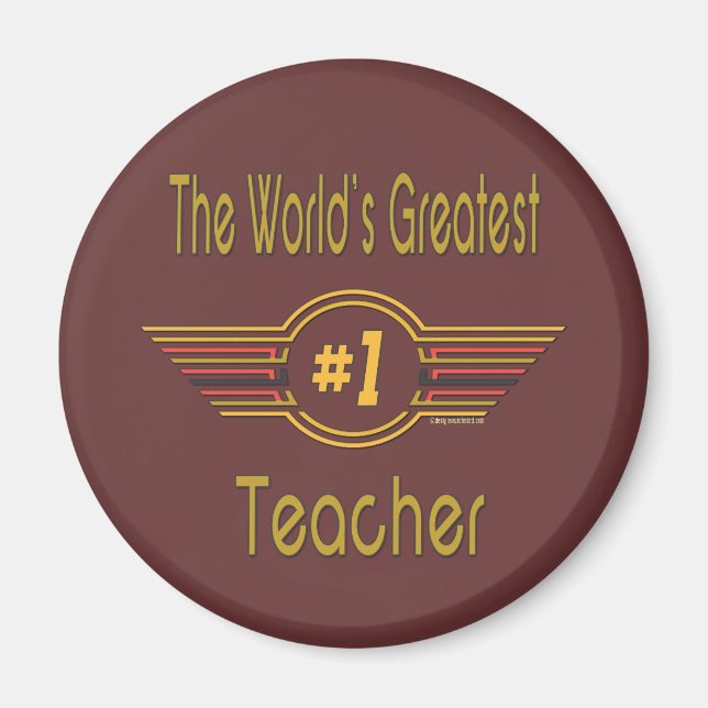 Världsmästare Teacher Magnet (Framsidan)