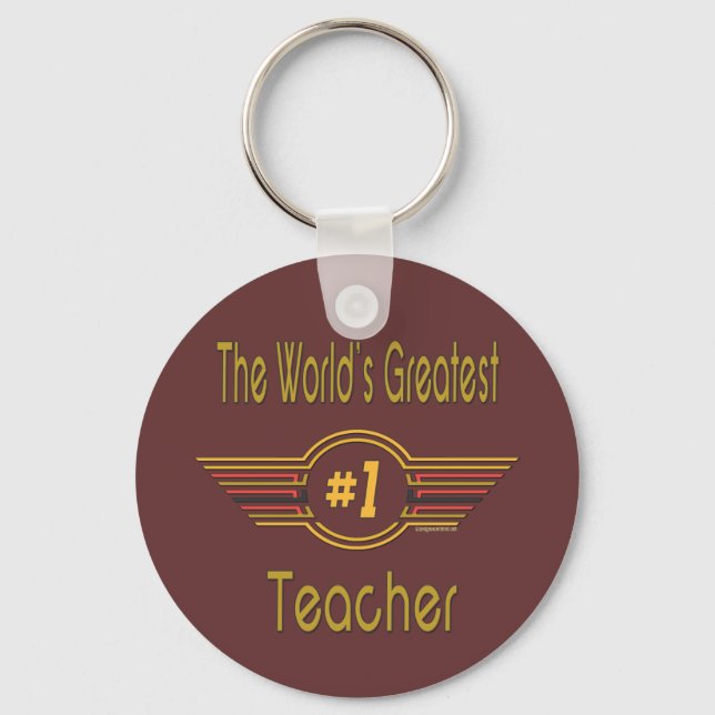 Världsmästare Teacher Nyckelring (Framsida)