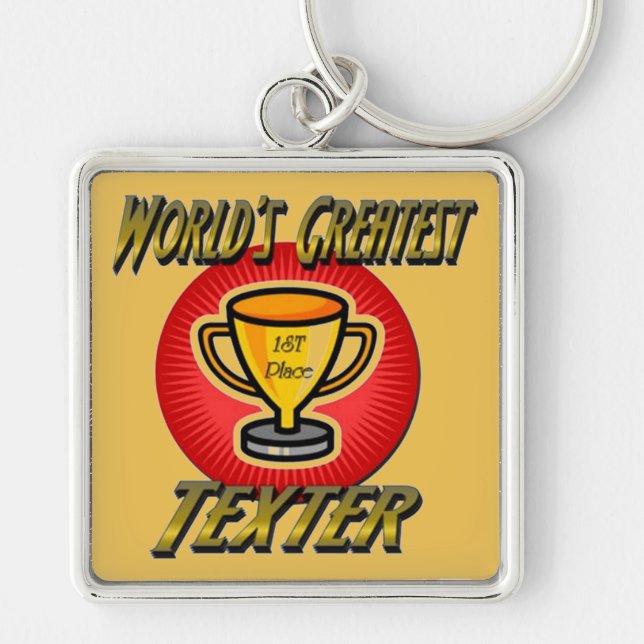 Världsmästare Texter Trophy Nyckelring (Framsidan)