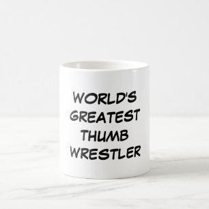 ’Världsmästare Thumb Wrestler’ Mugg