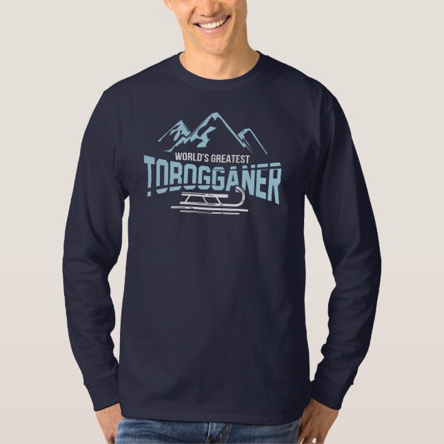 Världsmästare Tobogganer Cute T Shirt (Framsida)