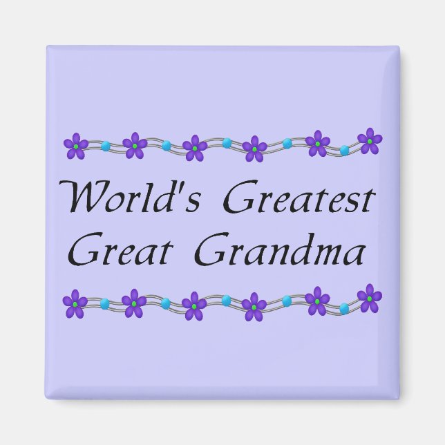 Världsmästare Underbar Grandma Magnet (Framsidan)