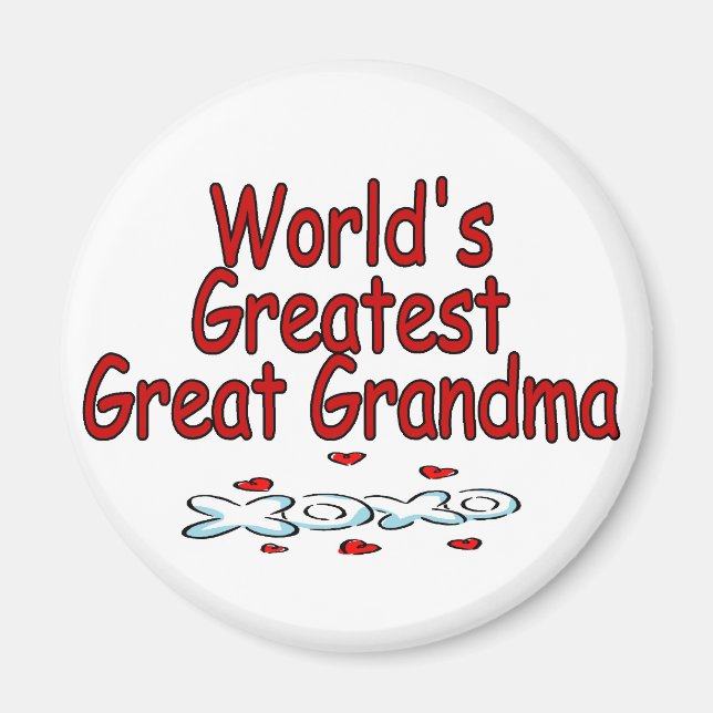 Världsmästare Underbar Grandma Magnet (Framsidan)