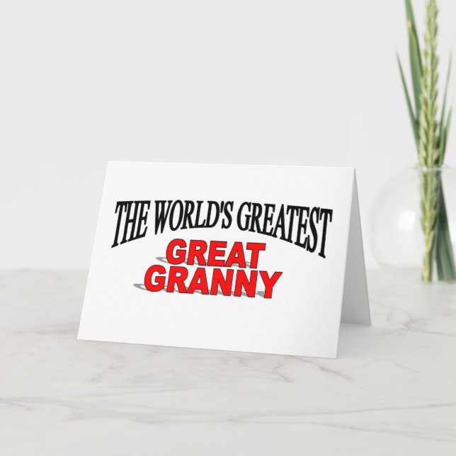 Världsmästare Underbar Granny Kort (Framsida)