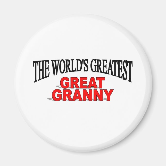 Världsmästare Underbar Granny Magnet (Framsidan)