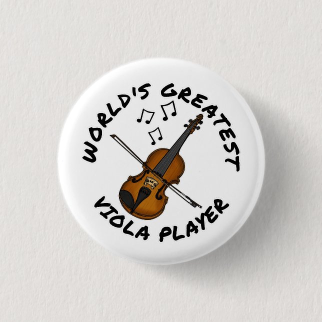 Världsmästare Viola Player, Violist Funny Knapp (Framsida)