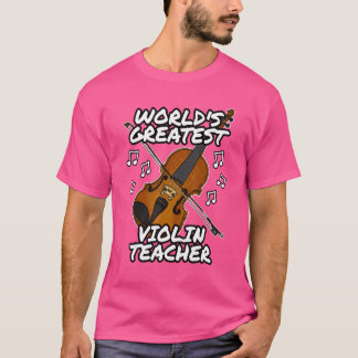 Världsmästare Violin Teacher Violinist String T Shirt