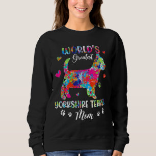 Världsmästare Yorkshire Terrier Mamma Colorful Fo T Shirt