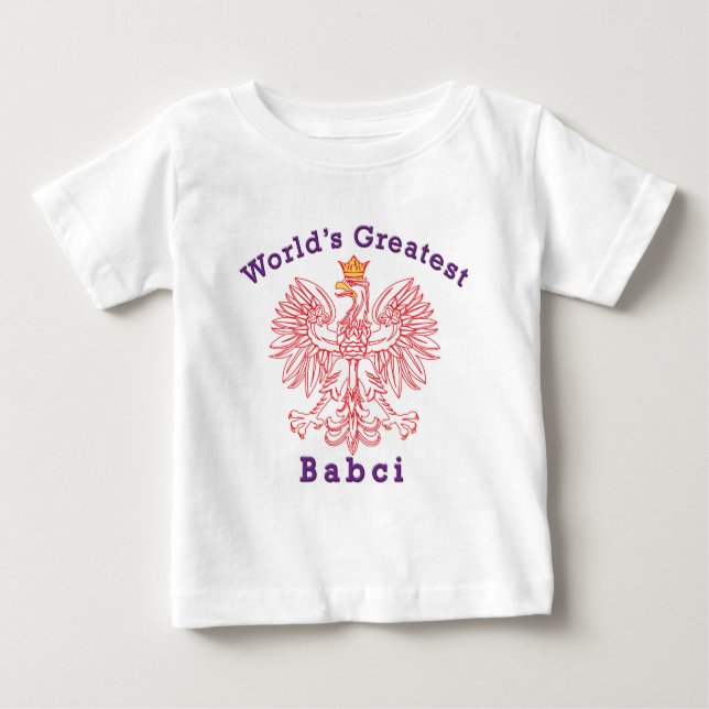 VärldsmästareBabci röd örn T Shirt (Framsida)