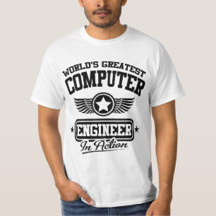 Världsmästaredatoringenjör i handling tee shirt