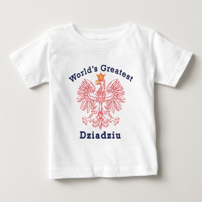 VärldsmästareDziadziu röd örn T-shirt (Framsida)