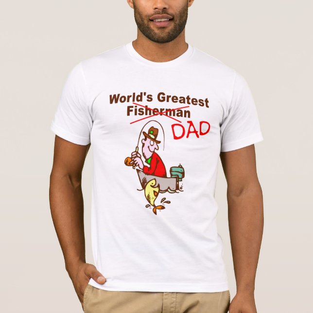 Världsmästarefiskarepappa Tee Shirt (Framsida)