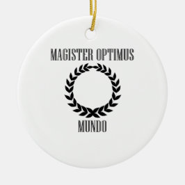 Världsmästarelärare (manlign) julgransprydnad keramik