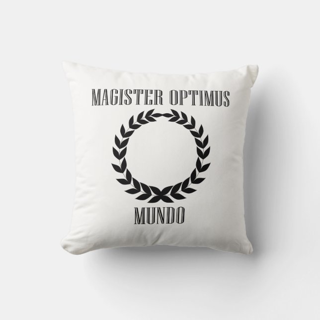 Världsmästarelärare (manlign) kudde (Framsida)