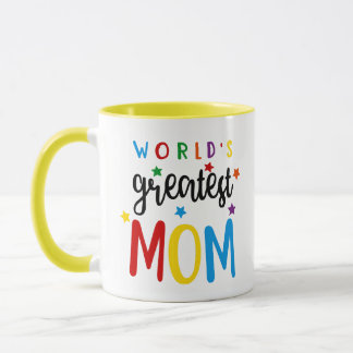 Världsmästaremamma - färgglad Teakaffemugg Mugg