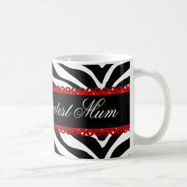 Världsmästaremorsazebra tryck & snöremugg kaffemugg