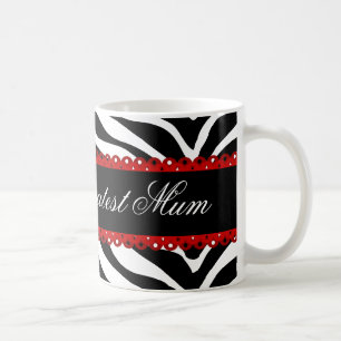Världsmästaremorsazebra tryck & snöremugg kaffemugg