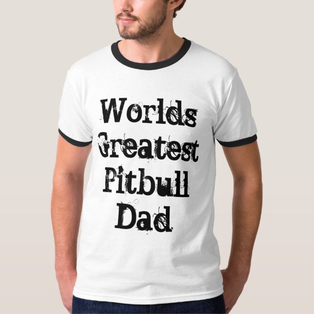 VärldsmästarePitbull pappa T-shirt (Framsida)