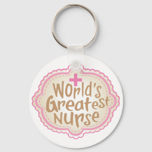 Världsmästaresjuksköterska Keychain Nyckelring