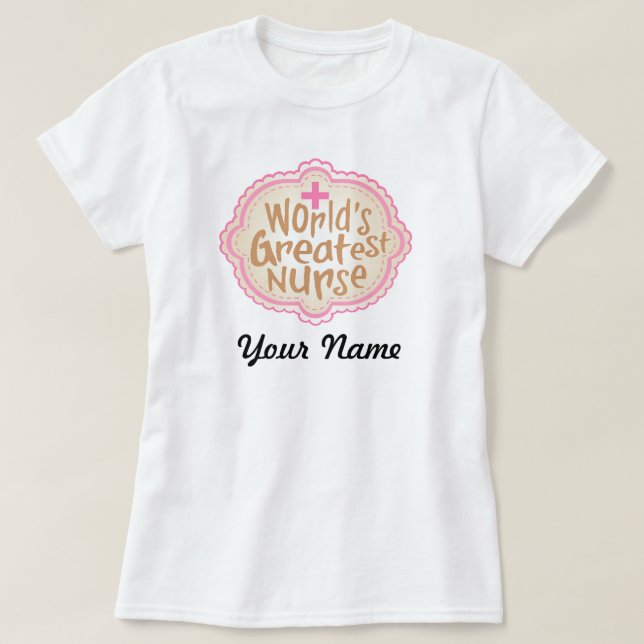 VärldsmästaresjuksköterskaT-tröja T Shirt (Design framsida)