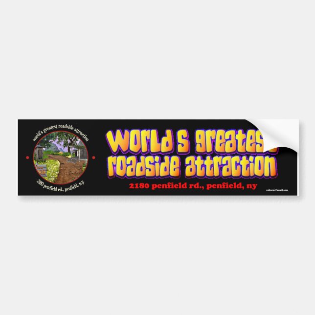 världsmästarevägrenattraktion bildekal (Framsidan)