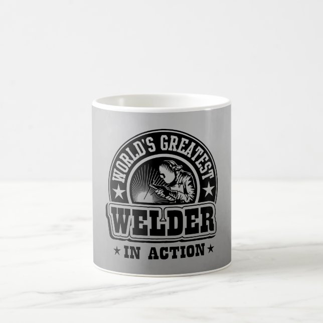 VärldsmästareWelder i handling Kaffemugg (Center)