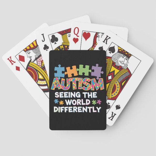 Världsmedvetandet om olika autism casinokort (Baksidan)
