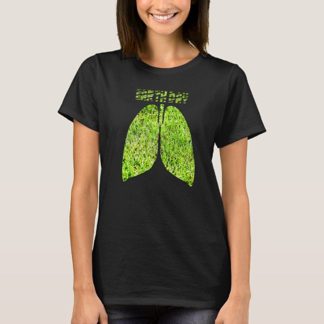 Världsmiljödagen Lycklig N T Shirt (Framsida)