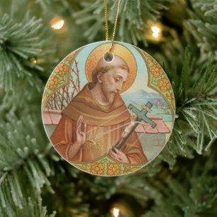 Världsmiljödagen och den helige Francis of Assisi Julgransprydnad Keramik