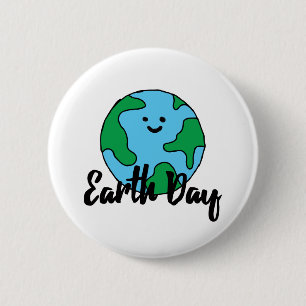 Världsmiljövänlig ikon Lycklig Earth Clipa Knapp