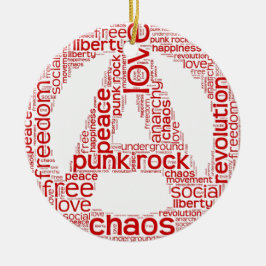 Världsmolnet i anarki formar julgransprydnad keramik