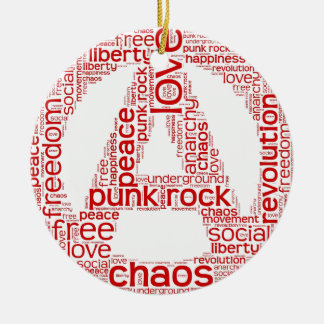 Världsmolnet i anarki formar julgransprydnad keramik