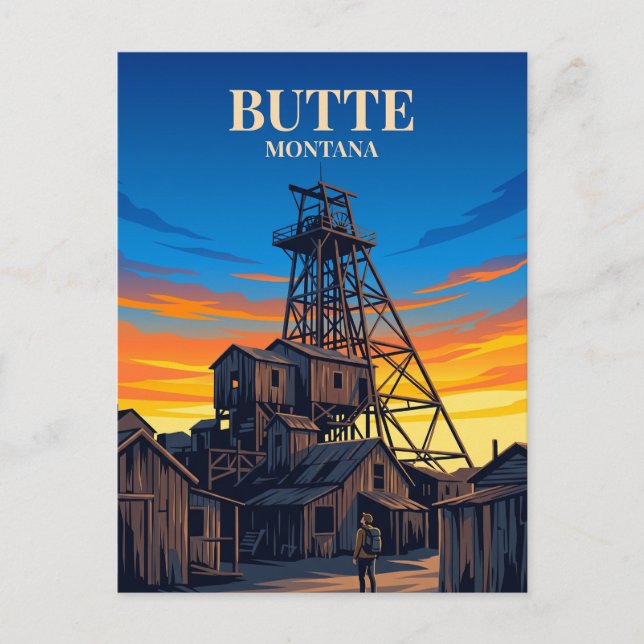 Världsmuseet för gruvdrift USA Vykort (Framsida)