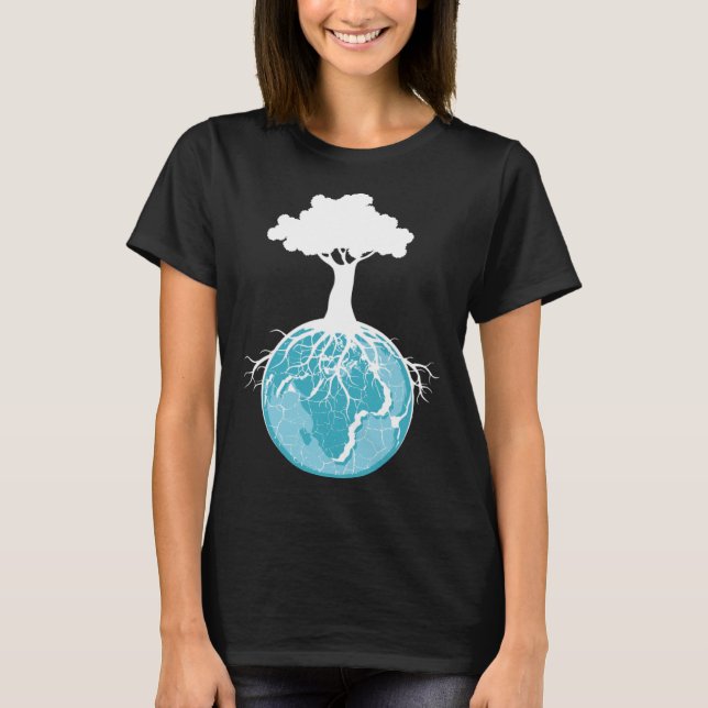 Världsnatur och miljö i Träd T Shirt (Framsida)