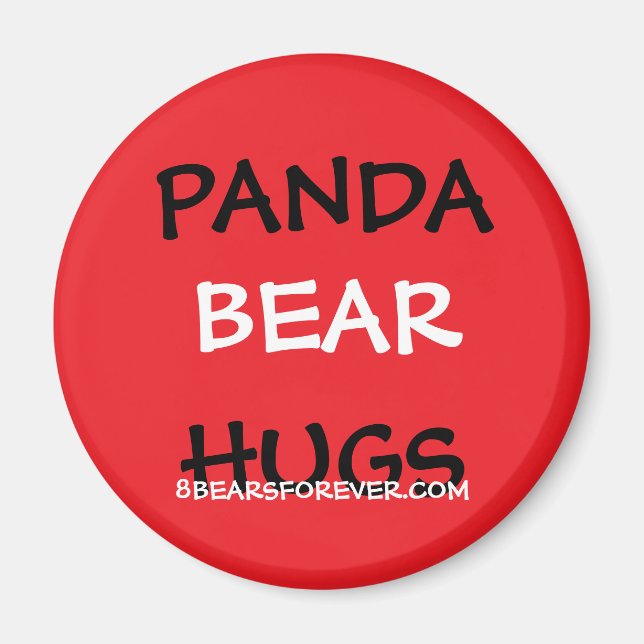 världsomspännande pandabjörnhuvar magnet (Framsidan)